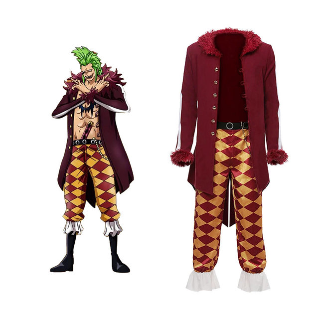 Bartolomeo Cosplay Costume Jacket pants Full Set Anime Cosplay Bari Bari no  mi Costume suit Fur collar jacket Halloween Outfits - AliExpress